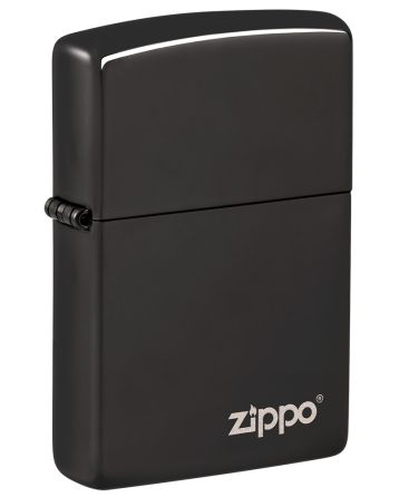 26332 High Polish Black Zippo Logo