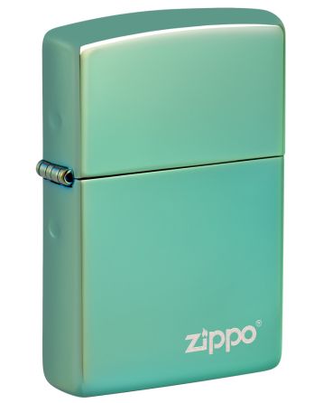 26585 High Polish Green Zippo Logo